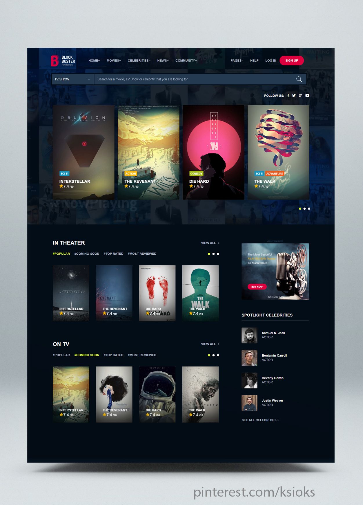 Detail Cinema Html Template Nomer 25