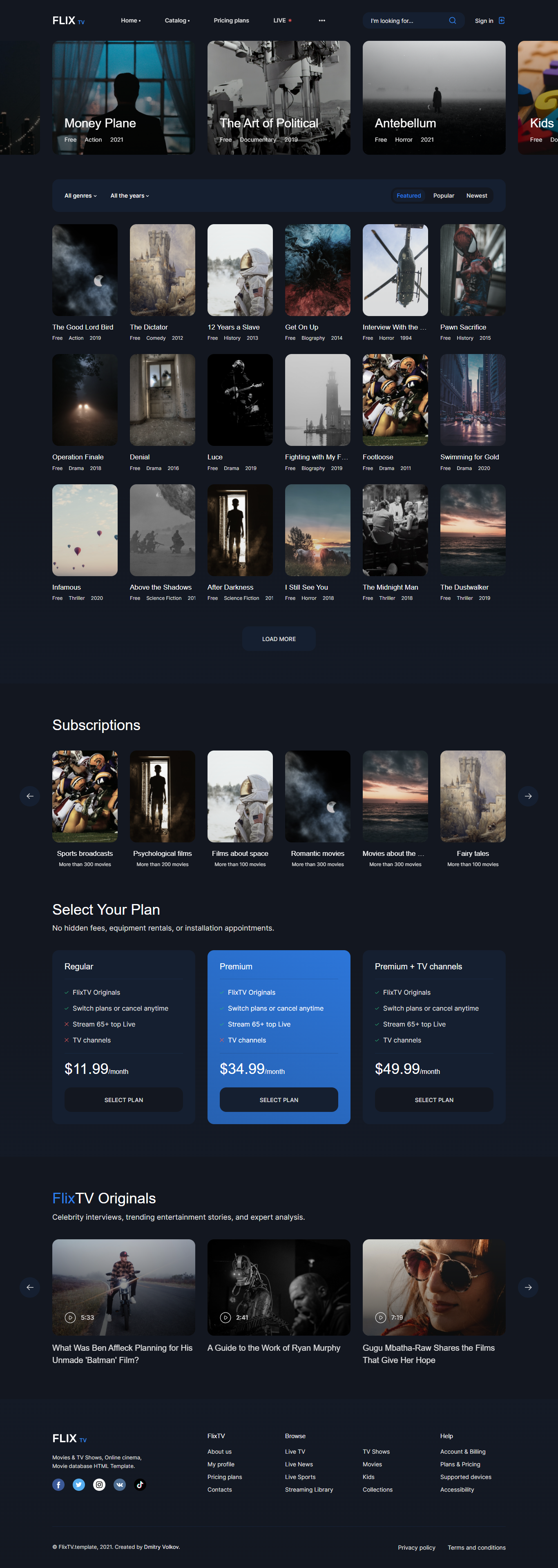 Detail Cinema Html Template Nomer 30