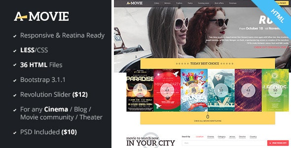 Detail Cinema Html Template Nomer 32