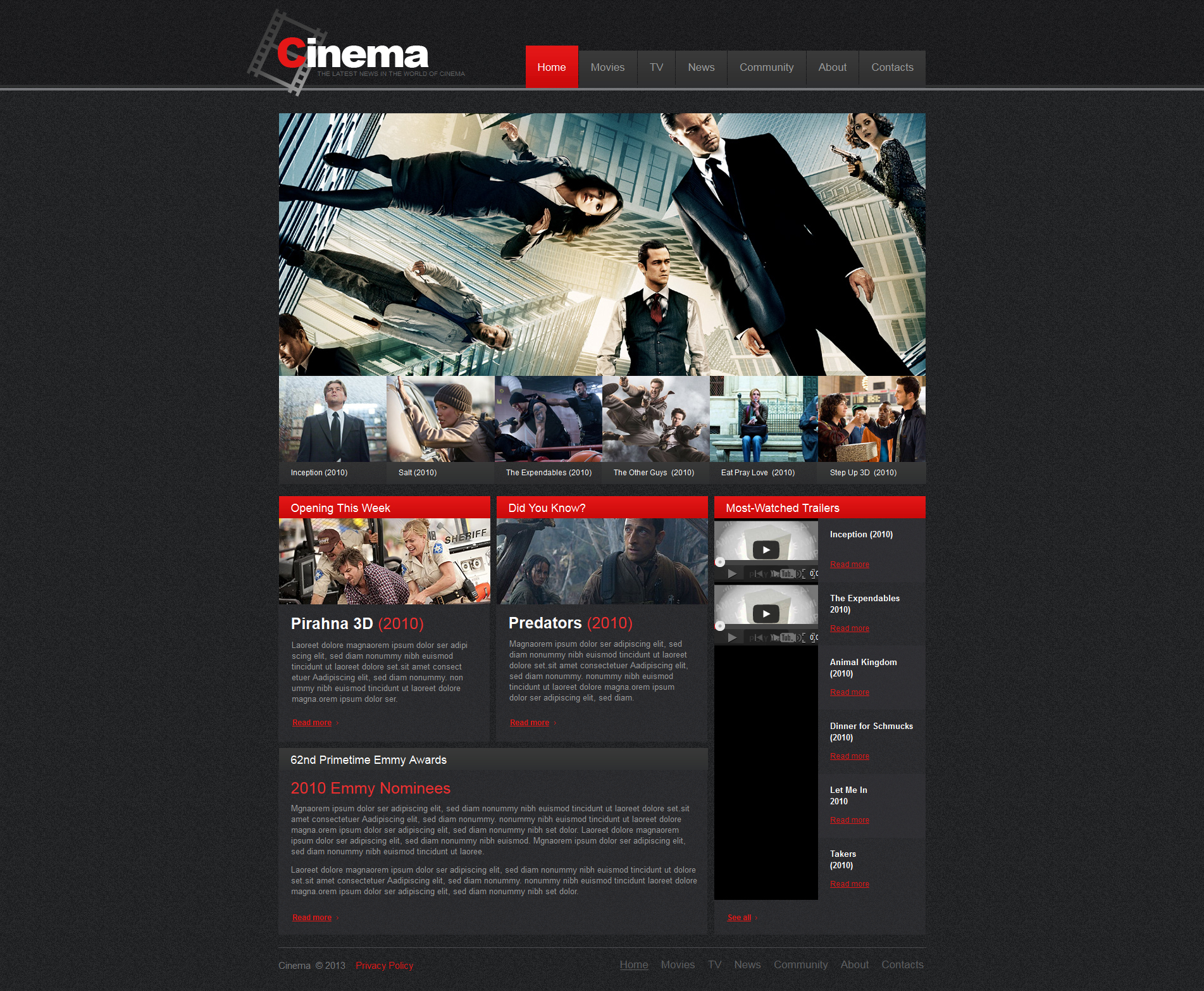 Detail Cinema Html Template Nomer 36