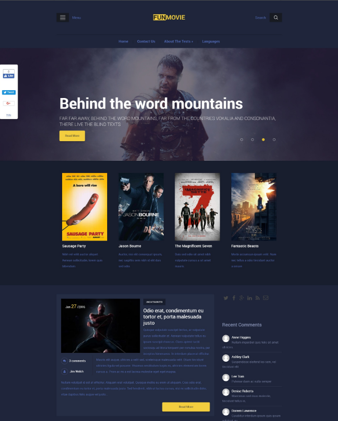 Detail Cinema Html Template Nomer 52