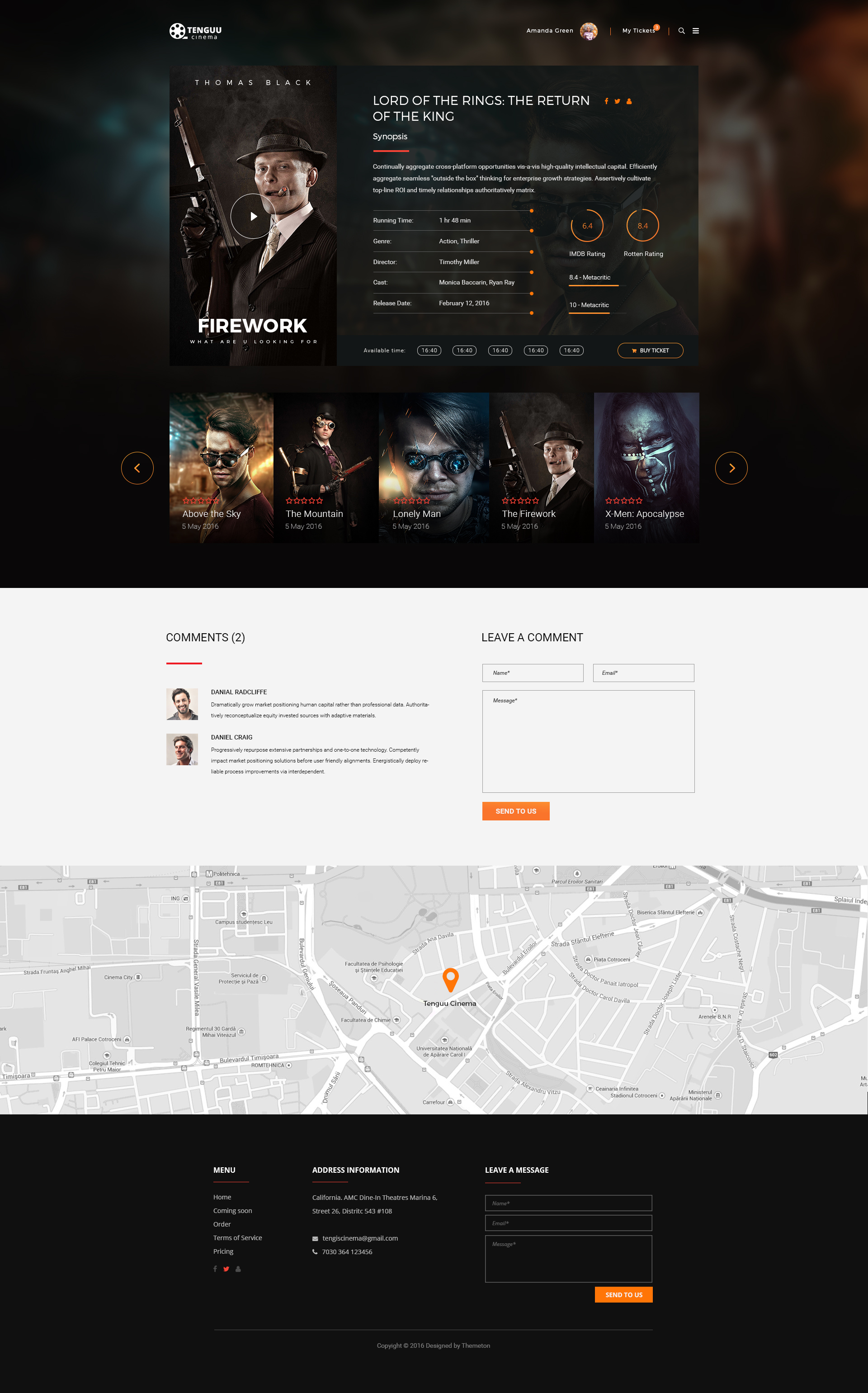 Detail Cinema Html Template Nomer 10