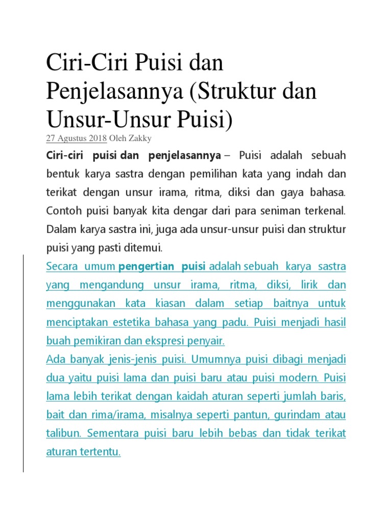 Detail Ciri Ciri Puisi Sebagai Berikut Nomer 14