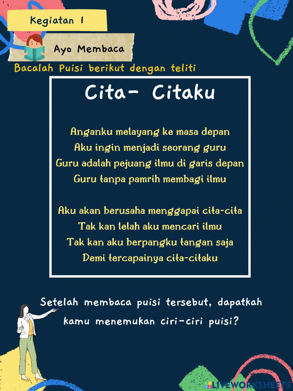 Detail Ciri Ciri Puisi Sebagai Berikut Nomer 25