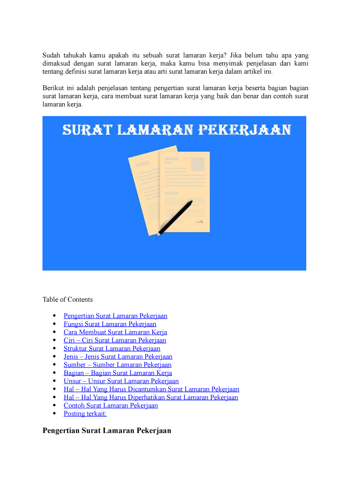 Detail Ciri Ciri Surat Lamaran Kerja Nomer 22