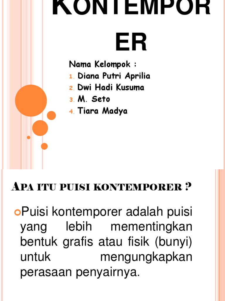 Detail Ciri Puisi Kontemporer Nomer 22