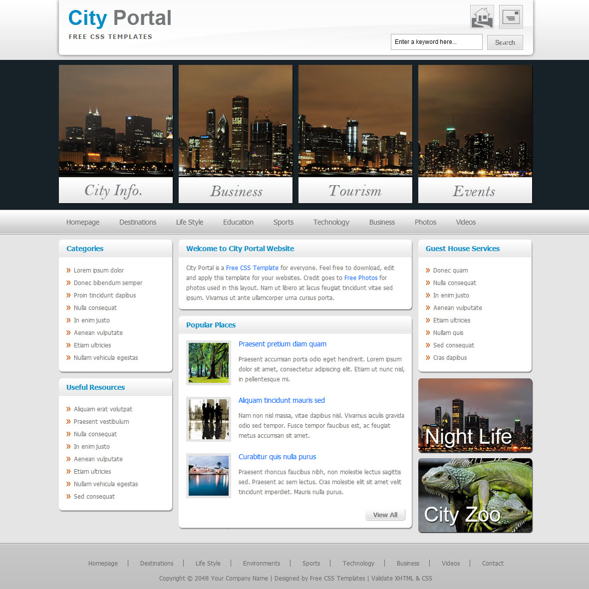 City Portal Template 56 Koleksi Gambar