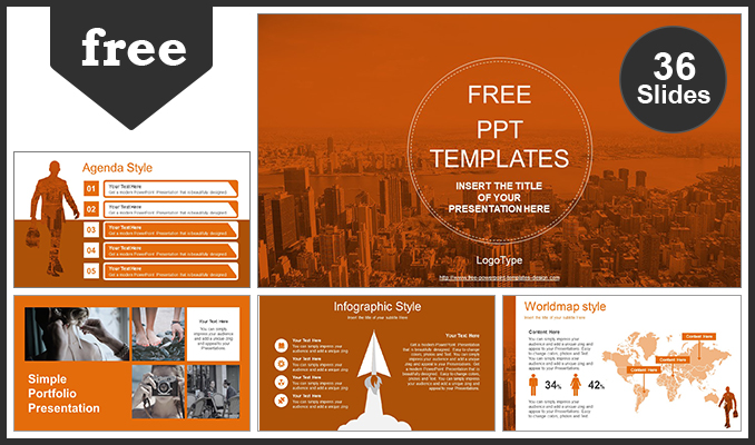 Detail City Ppt Template Nomer 30