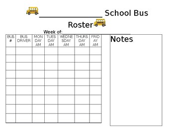 Detail Class Duty Roster Template Nomer 13