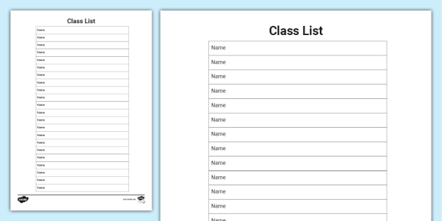 Detail Class Duty Roster Template Nomer 25