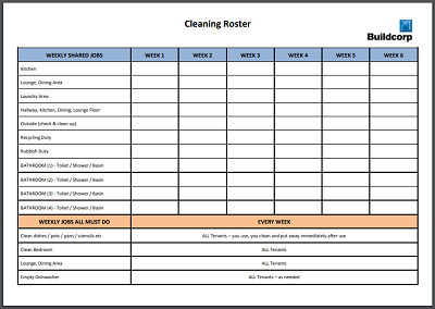 Detail Class Duty Roster Template Nomer 48