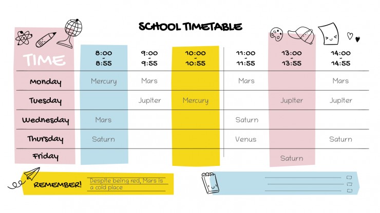 Detail Class Schedule Template Nomer 19