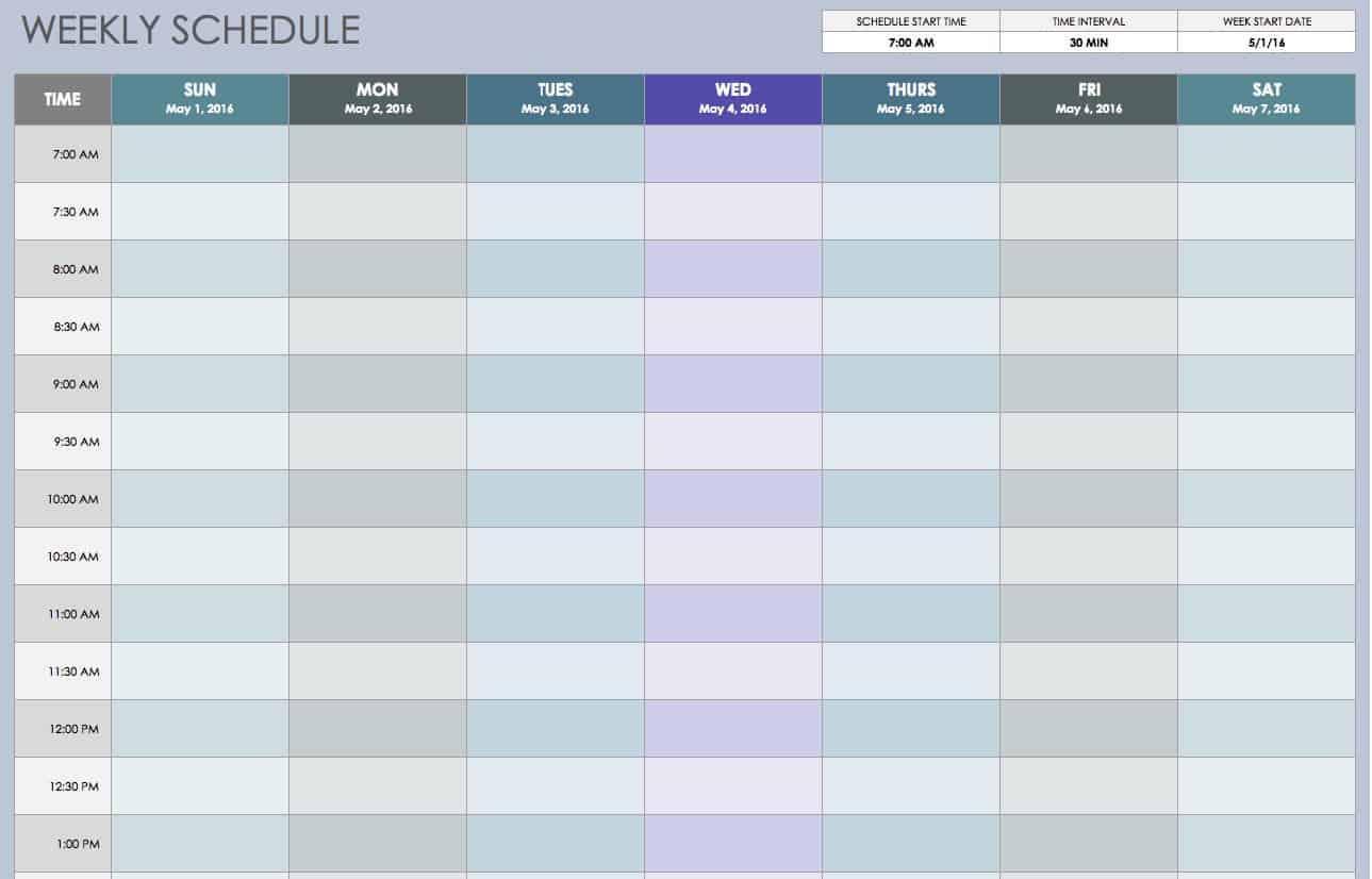 Detail Class Schedule Template Nomer 26