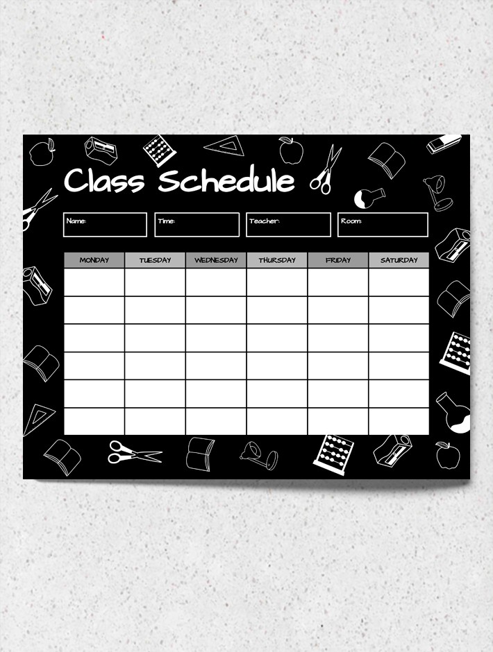 Detail Class Schedule Template Nomer 49