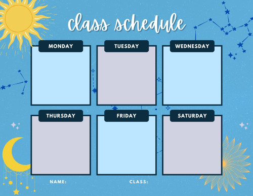 Detail Class Schedule Template Nomer 53