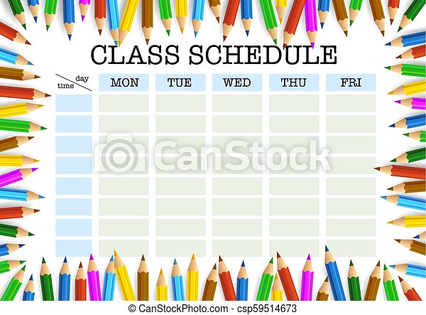 Detail Class Schedule Template Nomer 55