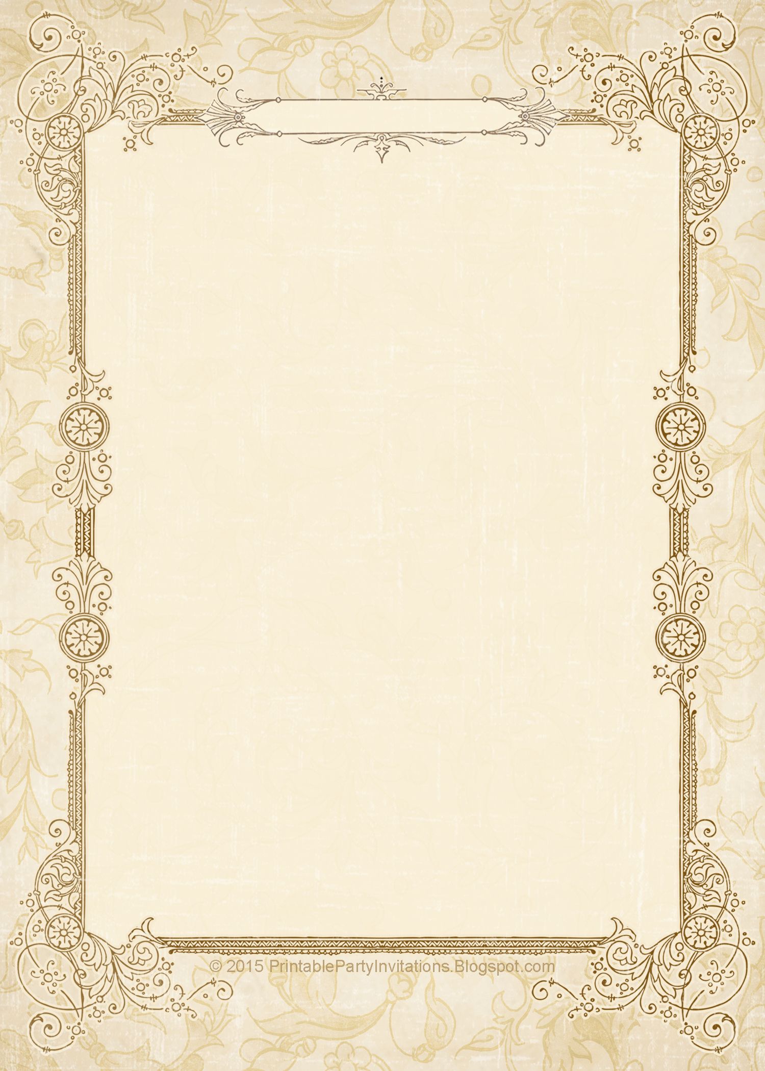 Detail Classic Invitation Card Template Nomer 2