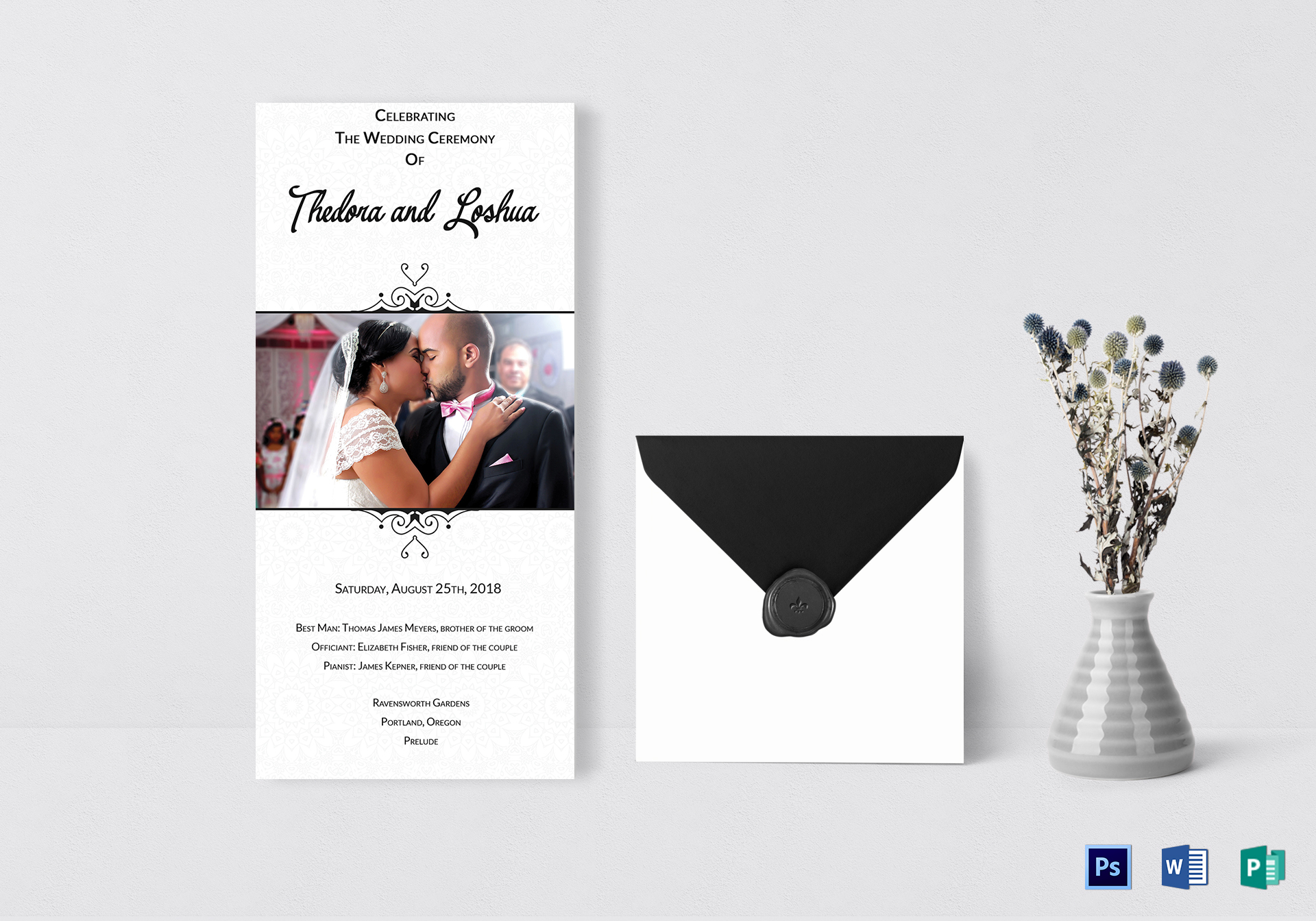 Detail Classic Invitation Card Template Nomer 26