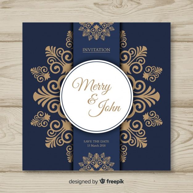 Detail Classic Invitation Card Template Nomer 4