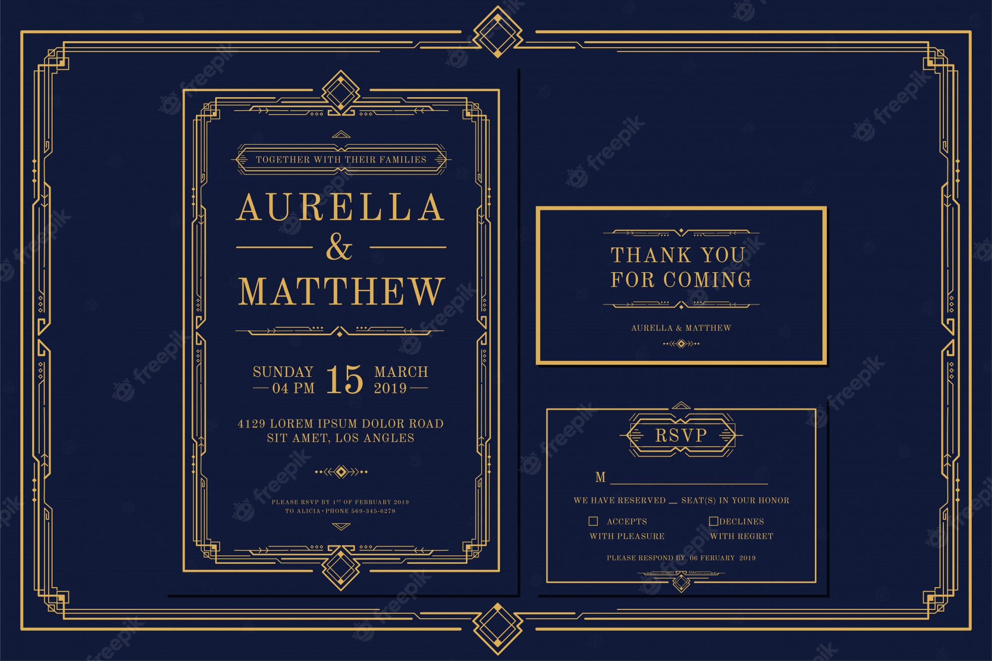 Detail Classic Invitation Card Template Nomer 37