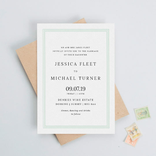 Detail Classic Invitation Card Template Nomer 45