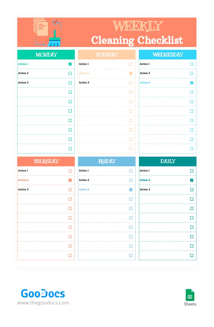 Detail Cleaning Checklist Template Nomer 14