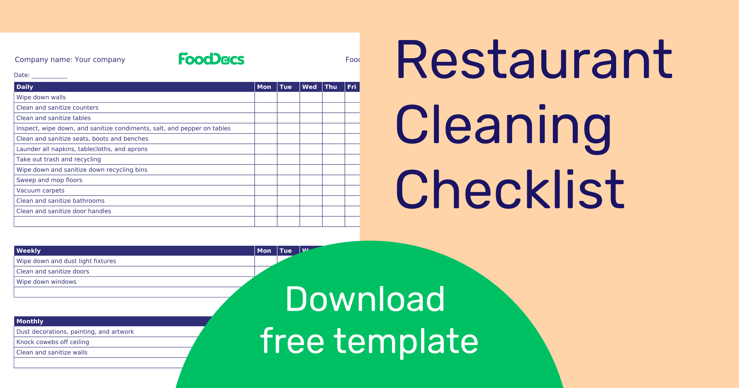 Detail Cleaning Checklist Template Nomer 19