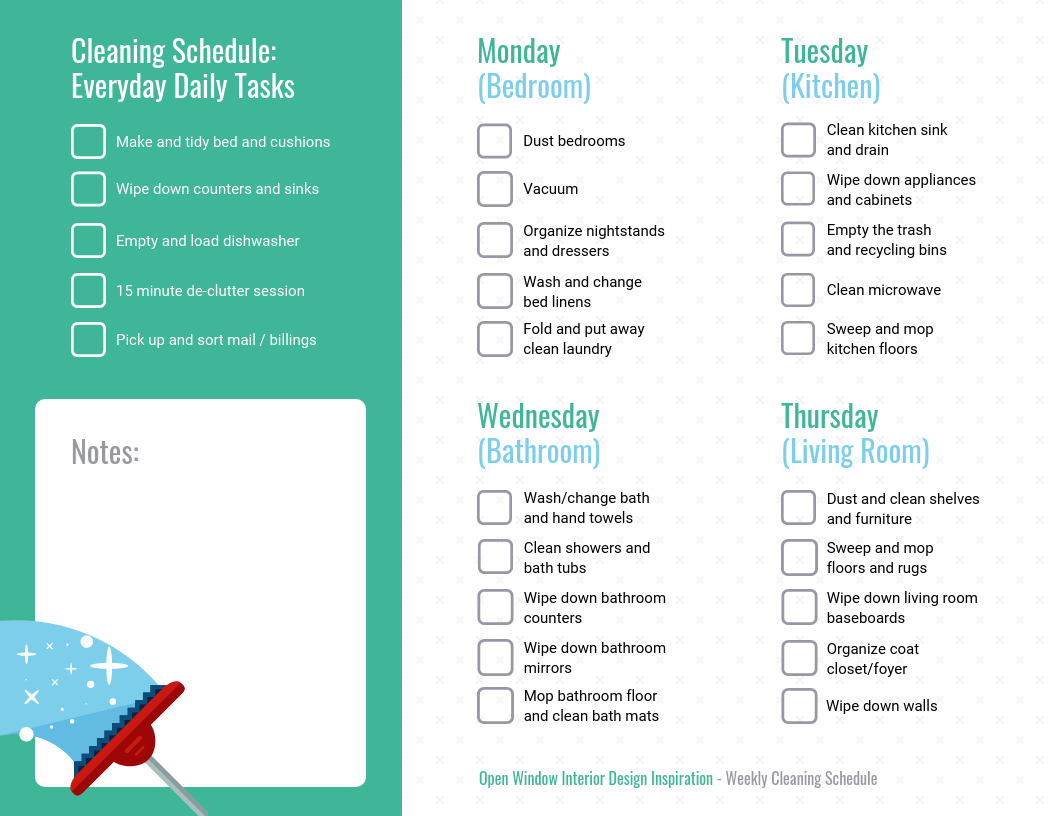 Detail Cleaning Checklist Template Nomer 8