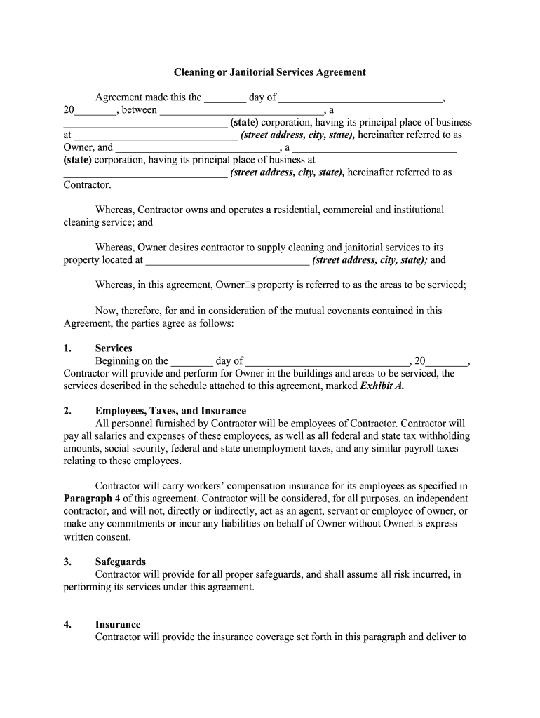 Detail Cleaning Service Contract Template Nomer 17