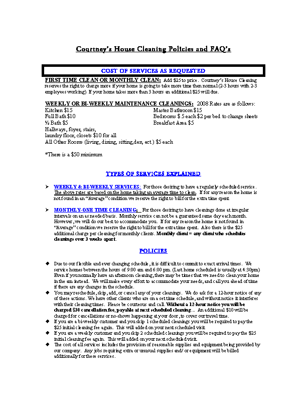 Detail Cleaning Service Contract Template Nomer 35