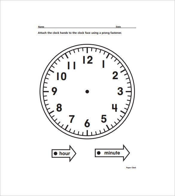 Detail Clock Hands Template Nomer 11