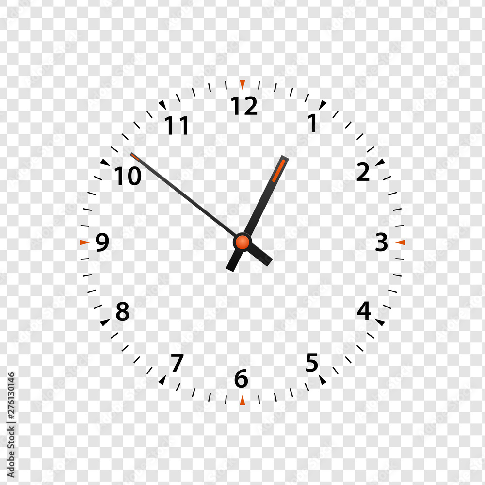 Detail Clock Hands Template Nomer 27