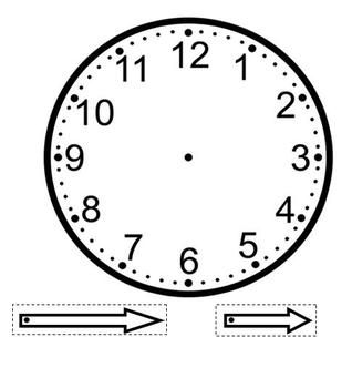 Detail Clock Hands Template Nomer 3