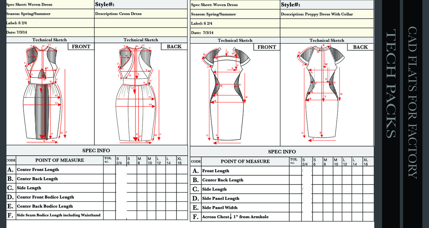 Detail Clothing Tech Pack Template Nomer 32