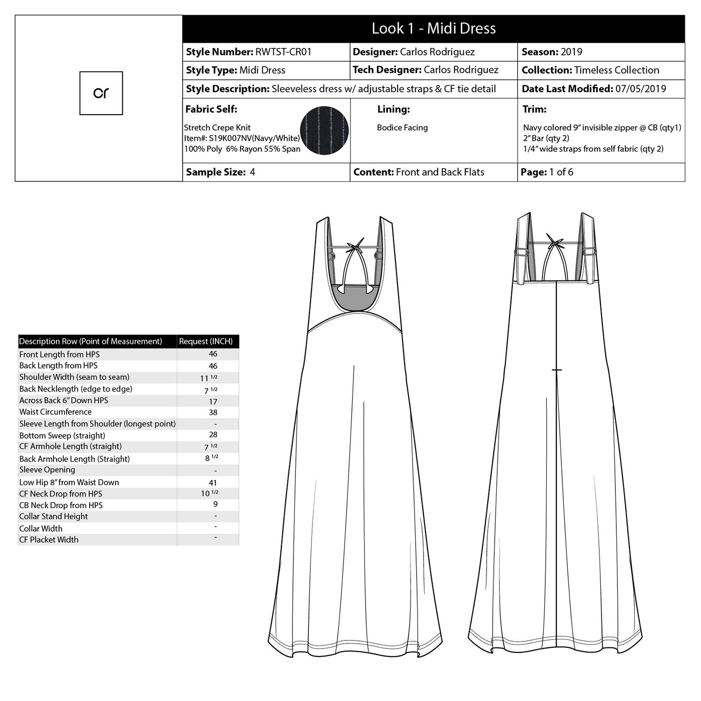 Detail Clothing Tech Pack Template Nomer 38