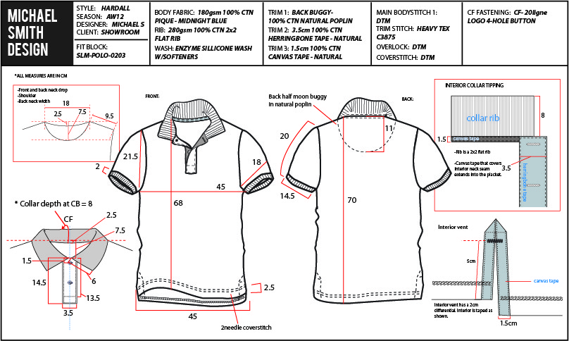 Detail Clothing Tech Pack Template Nomer 6