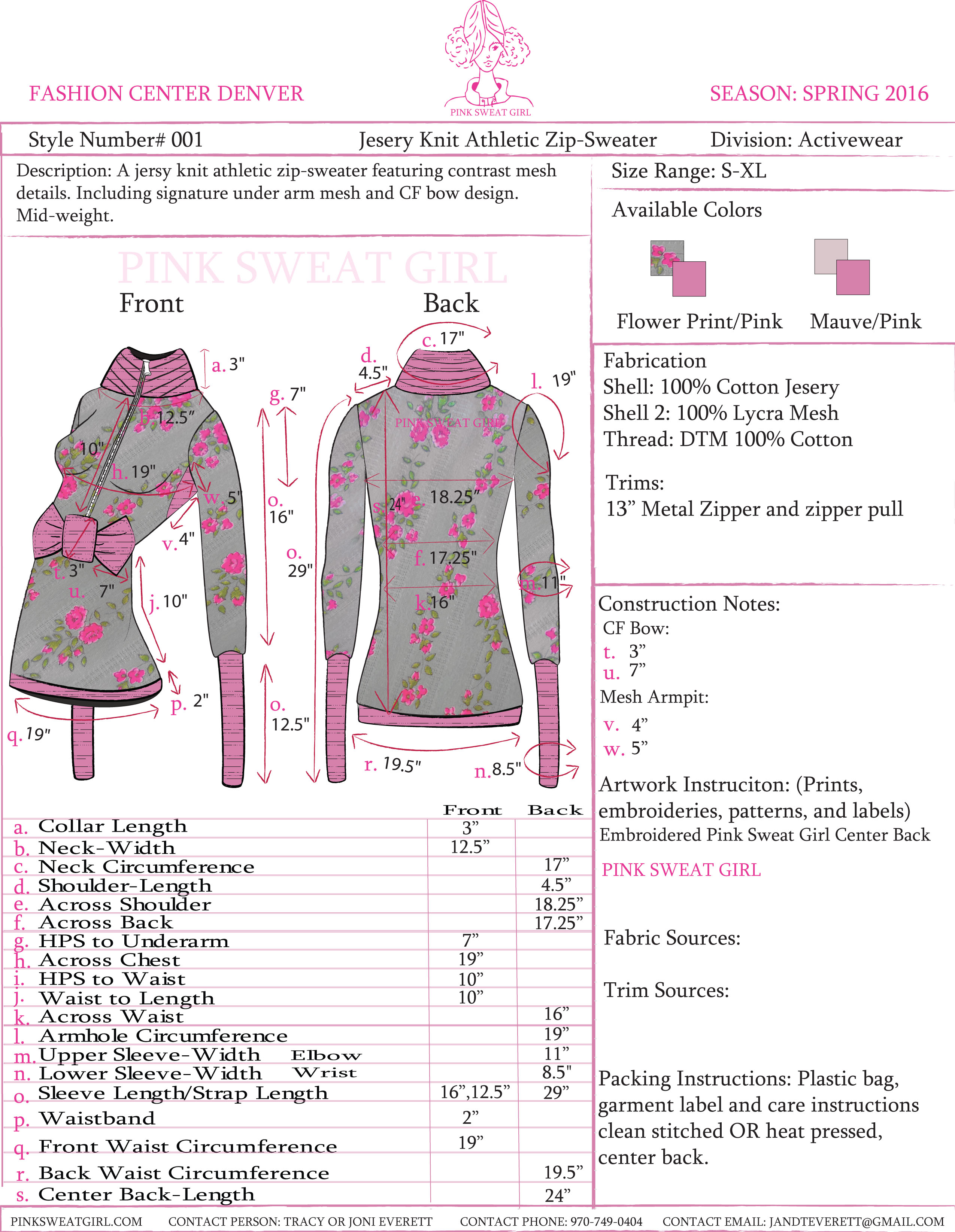 Detail Clothing Tech Pack Template Nomer 50