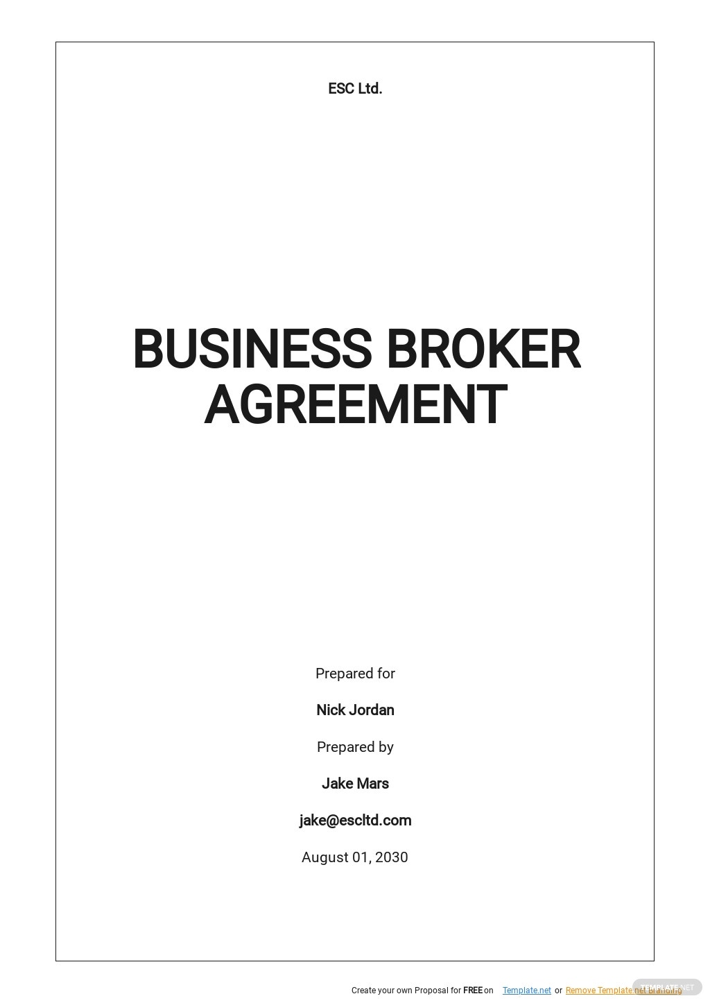 Detail Co Broker Agreement Template Nomer 22