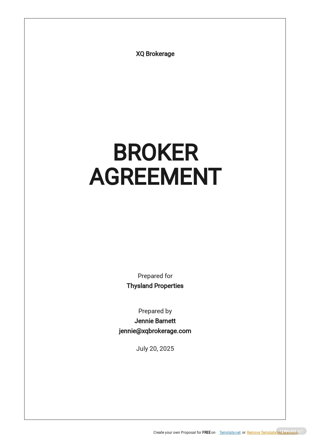 Detail Co Broker Agreement Template Nomer 39