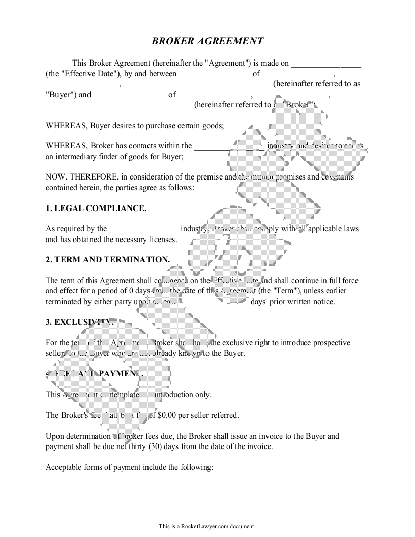 Detail Co Broker Agreement Template Nomer 6