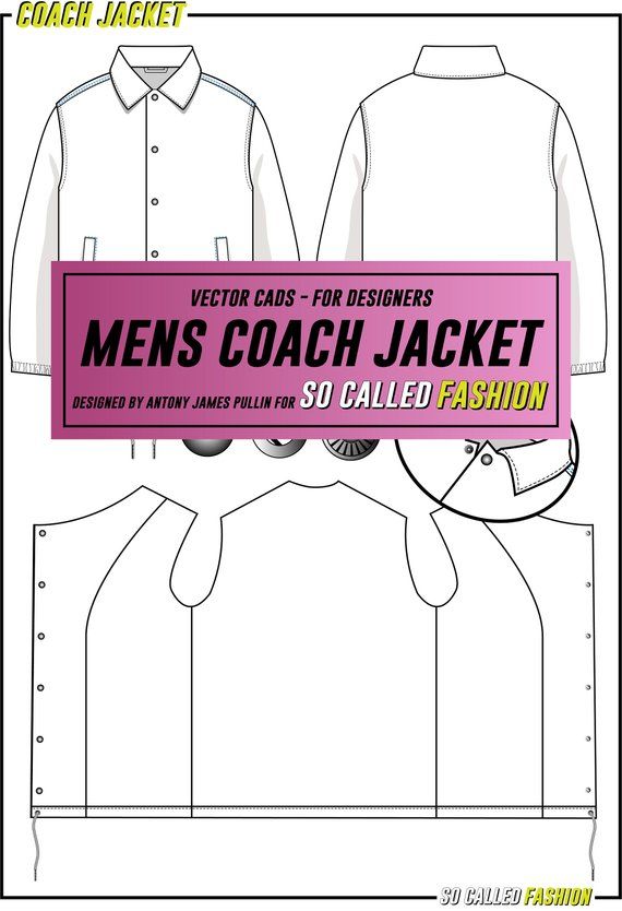 Detail Coach Jacket Template Nomer 11