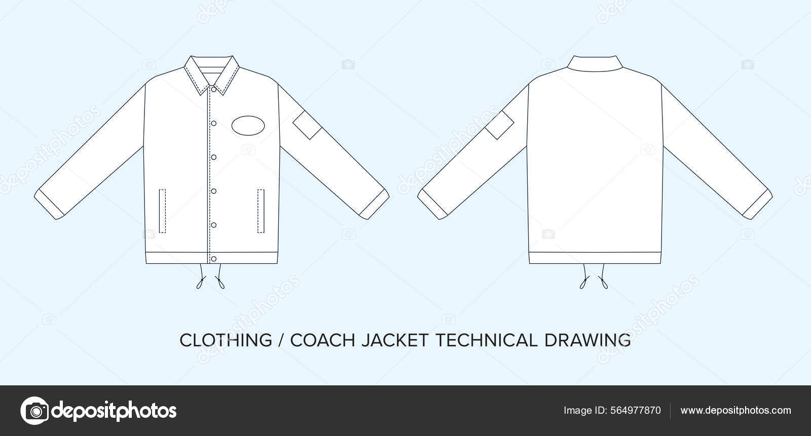 Detail Coach Jacket Template Nomer 17