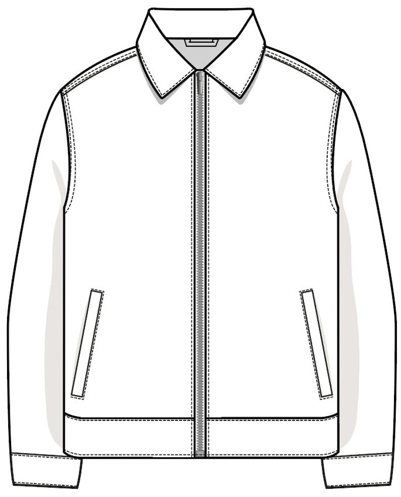 Detail Coach Jacket Vector Template Nomer 10