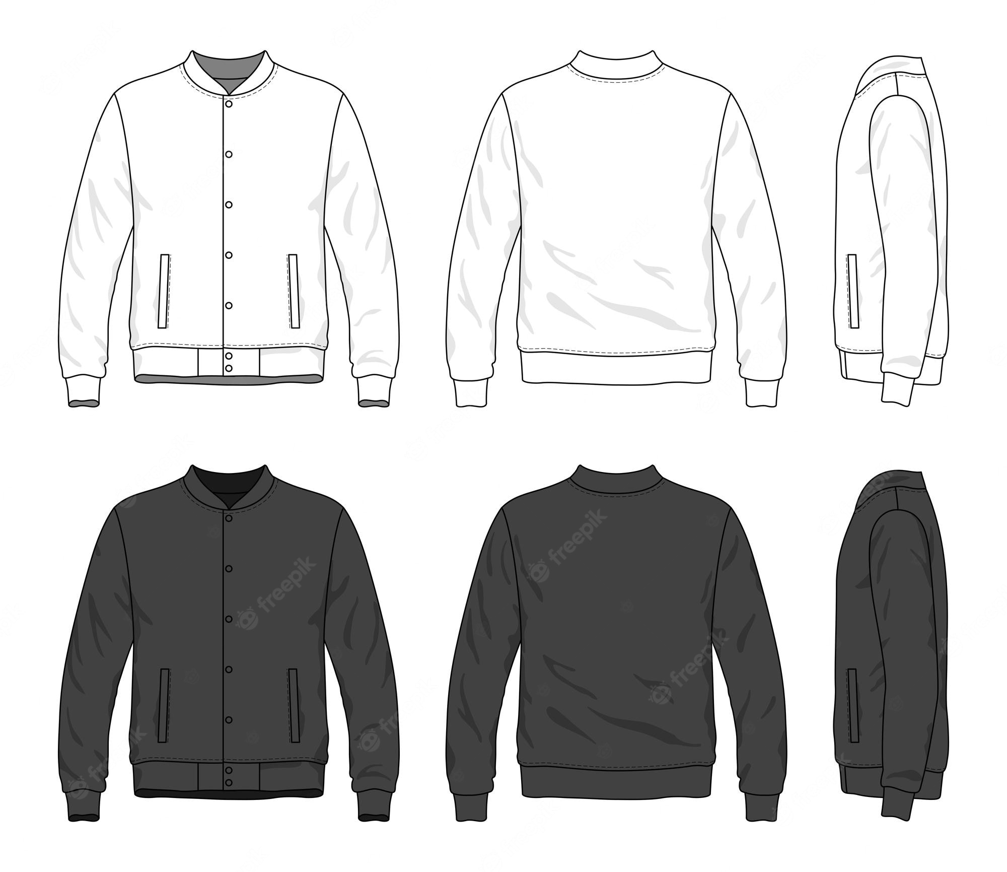 Detail Coach Jacket Vector Template Nomer 21