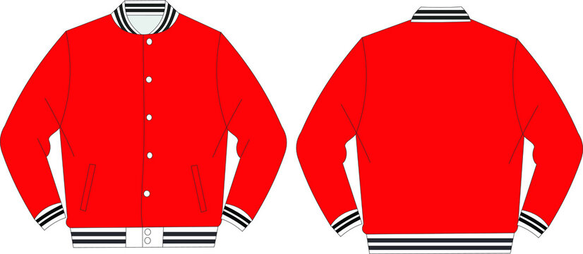 Detail Coach Jacket Vector Template Nomer 35