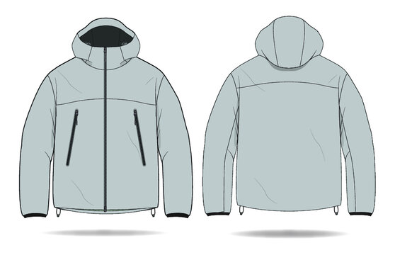 Detail Coach Jacket Vector Template Nomer 44