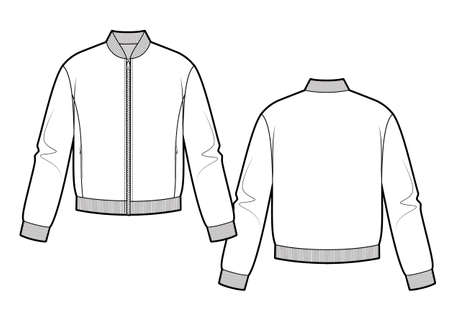 Detail Coach Jacket Vector Template Nomer 45