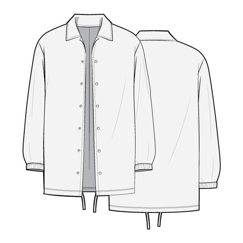 Detail Coach Jacket Vector Template Nomer 8