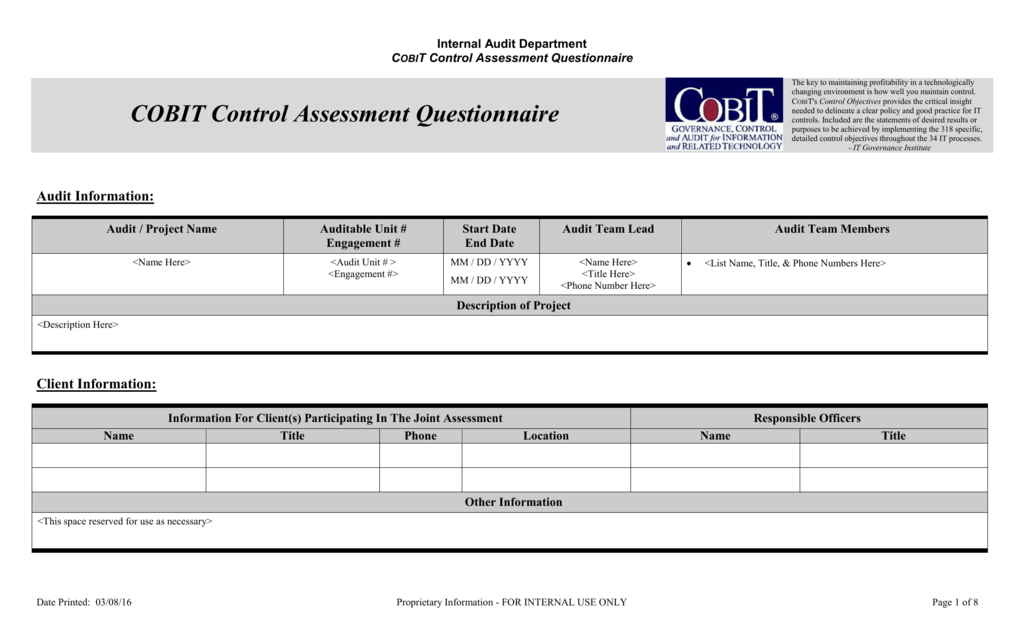 Detail Cobit 5 Assessment Template Nomer 10