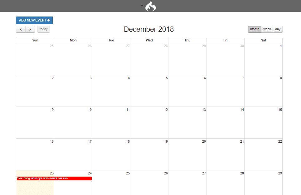 Detail Codeigniter Calendar Template Nomer 14